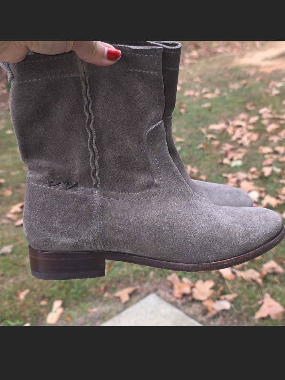 Frye Classic Gray Suede Women's Ankle Boots